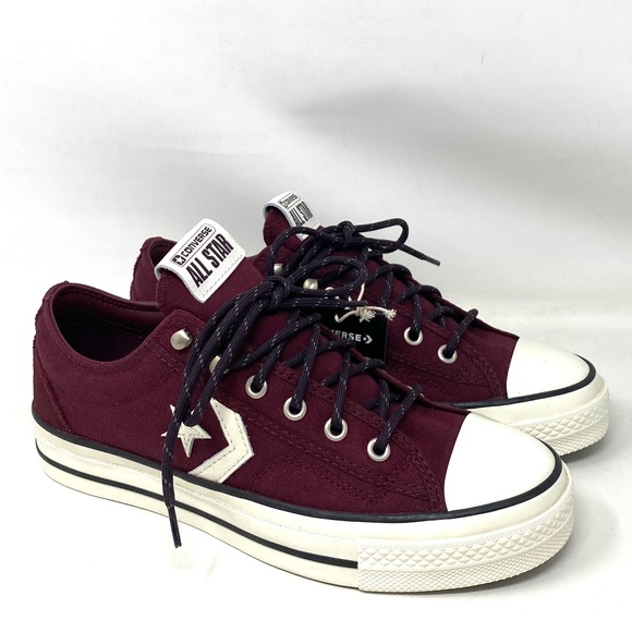 Converse Other - Converse Star Player 76 OX Retro Low Top Canvas Bordo Men Size Sneakers A04250C